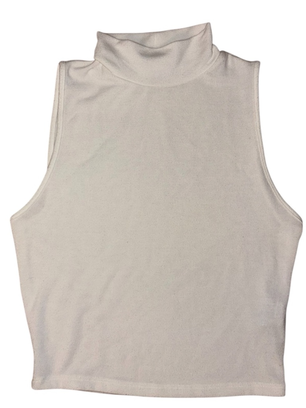 Forever 21 Sleeveless Turtleneck Crop Top - Cream - Picture 2 of 4